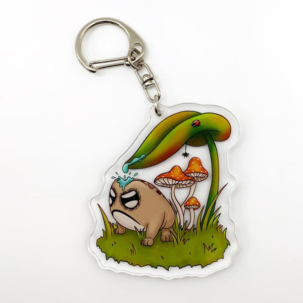 Potato Taking Cover - 2.5" Acrylic Charm Keychain