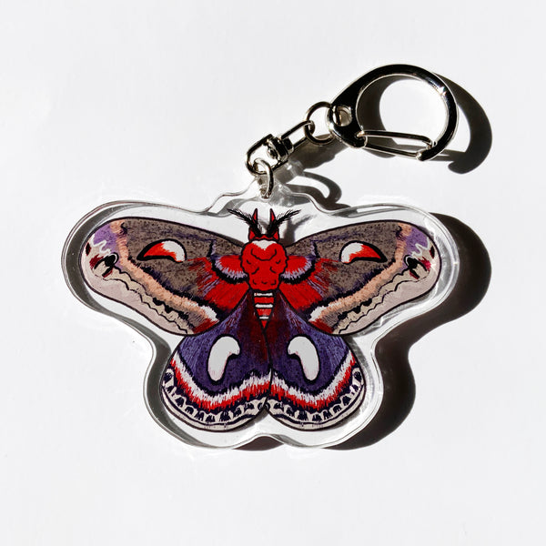 Cecropia Moth - 2.5" Acrylic Keychain