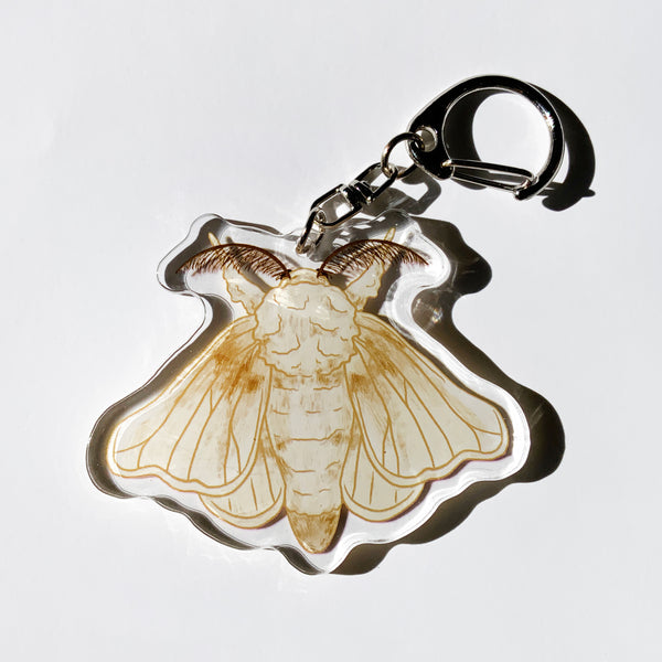 Silk Moth - 2.5" Acrylic Keychain