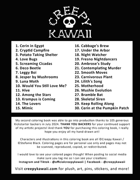 Cuties and Crawlers - 30 Page Coloring Book