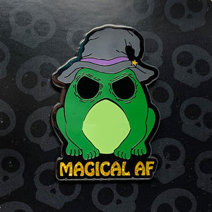 Magical AF - Green Witchy Frog Enamel Pin