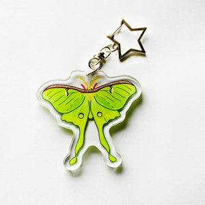 2" Acrylic Luna Moth Keychain