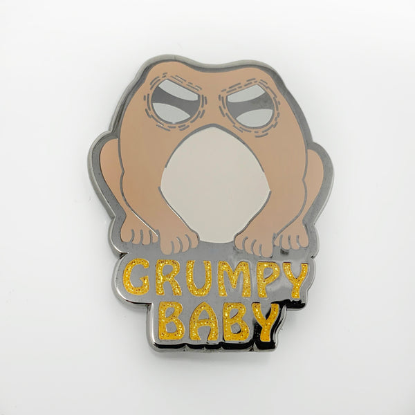 Potato - Grumpy Baby - 2" Hard Glitter Enamel Pin
