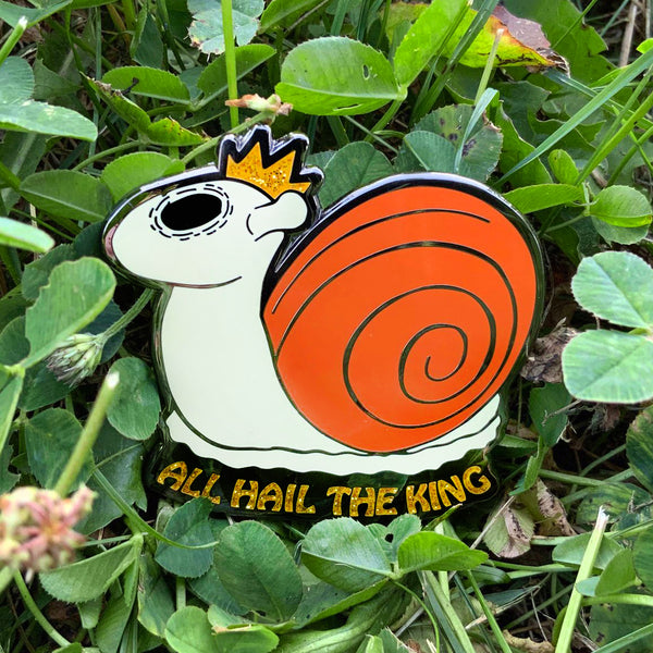 Jesper - All Hail the King - 2" Hard Glitter Enamel Pin