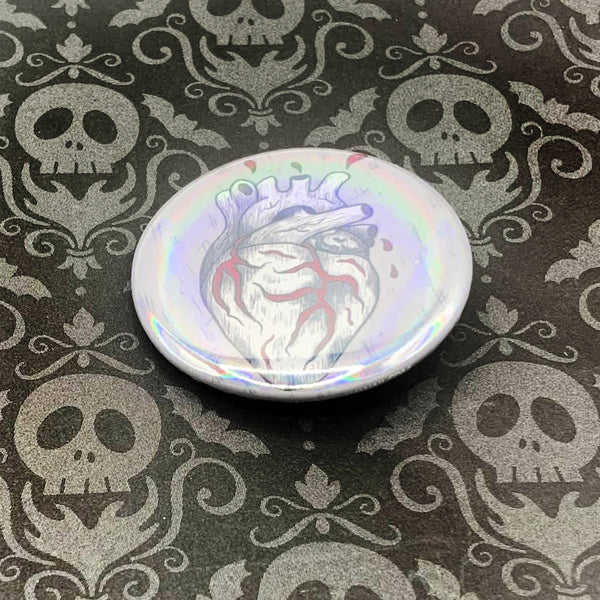 Holographic Anatomical Heart - 1.5" Button