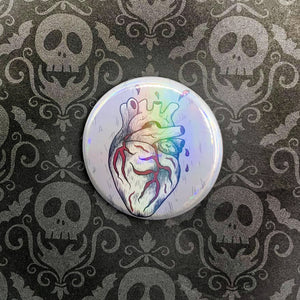 Holographic Anatomical Heart - 1.5" Button