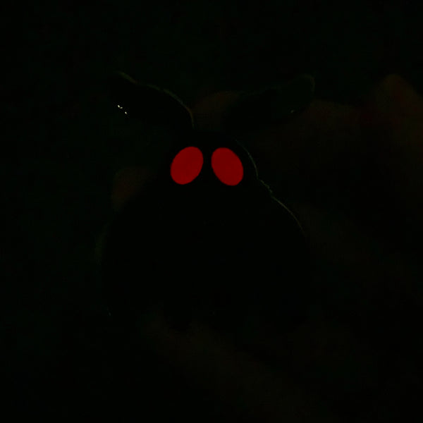 Mothman Believes in You - Glow in the Dark Eyes - 2" Hard Enamel Pin