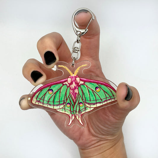 Spanish Moon Moth - 2.5" Acrylic Keychain