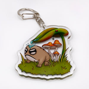 Potato Taking Cover - 2.5" Acrylic Charm Keychain