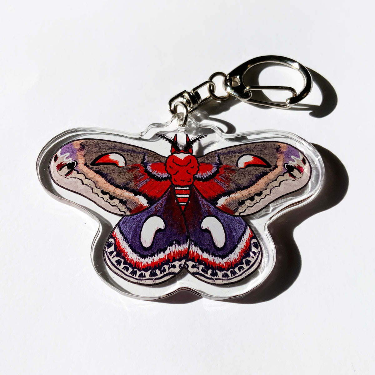 Cecropia Moth - 2.5" Acrylic Keychain