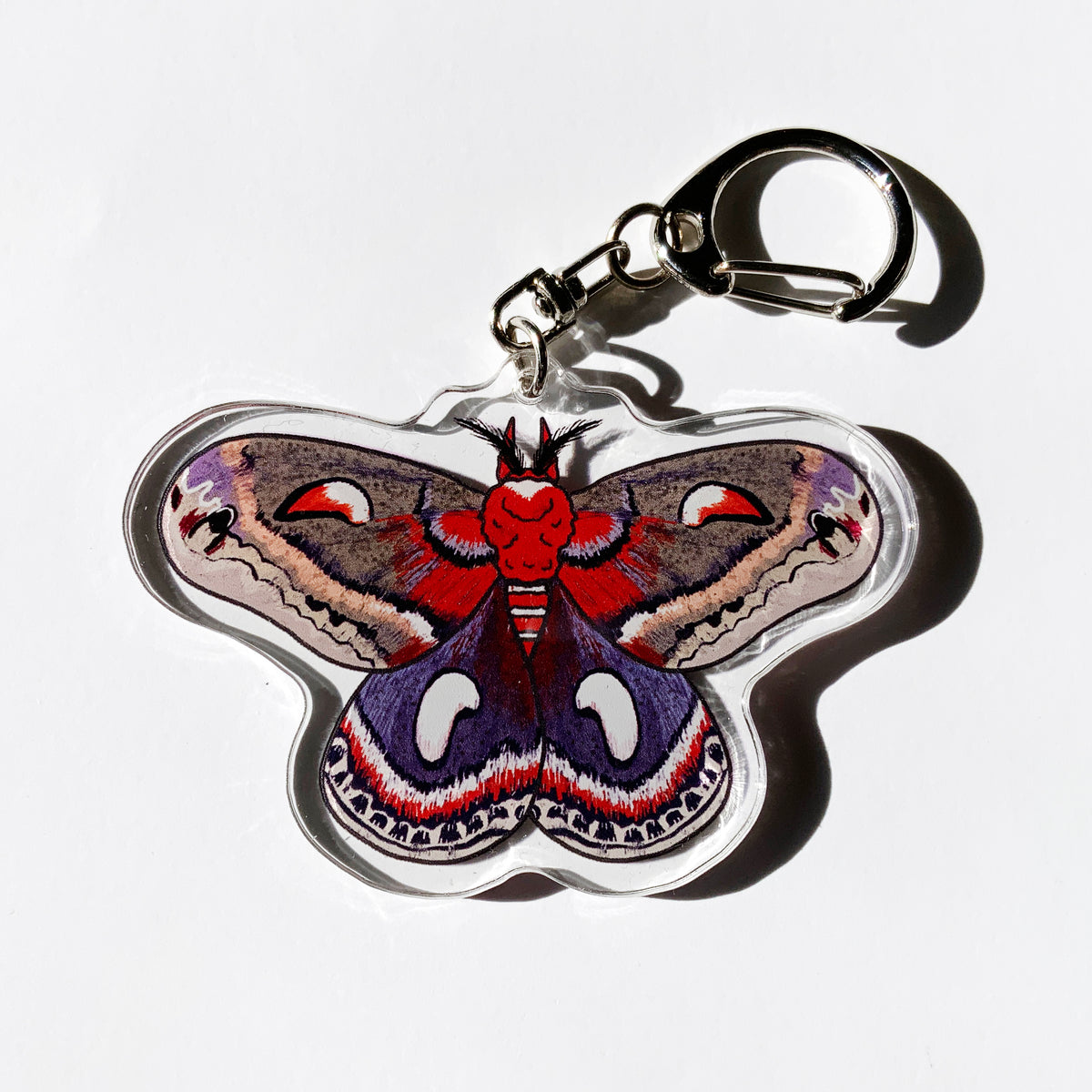 Cecropia Moth - 2.5" Acrylic Keychain