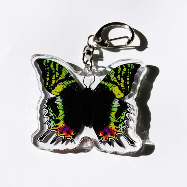 Madagascan Sunset Moth - 2.5" Acrylic Keychain