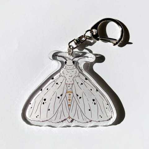 Fall Webworm Moth - 2.5" Acrylic Keychain