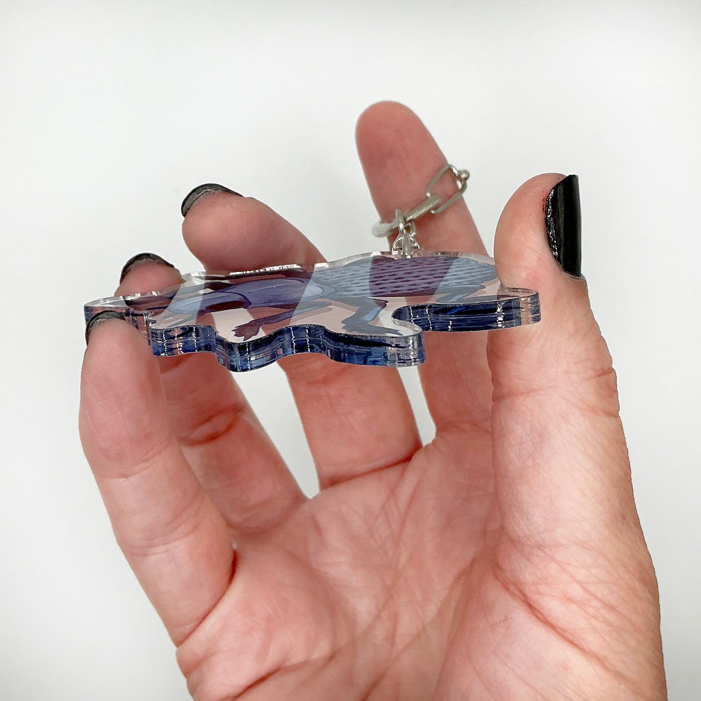 Blue Death-Feigning Beetle - 2" Acrylic Keychain