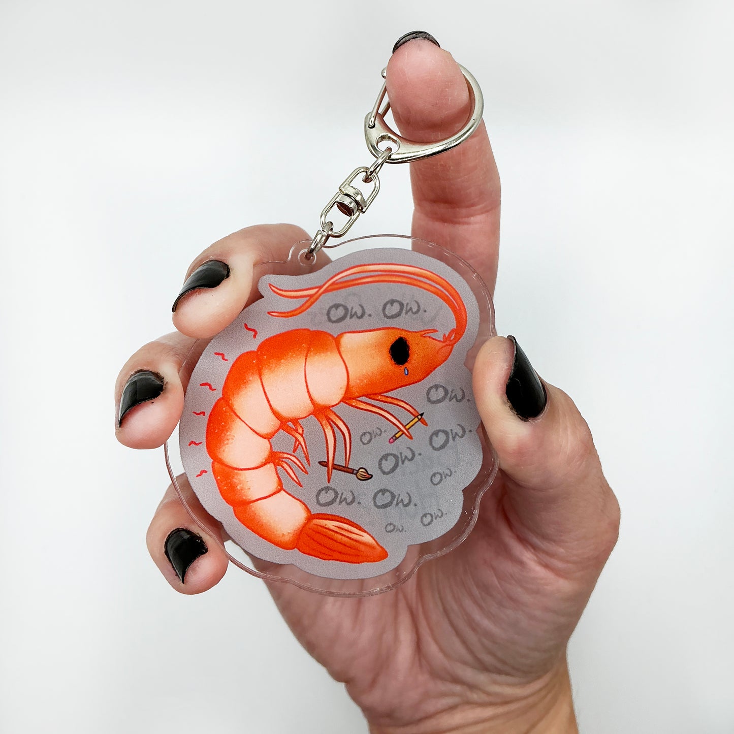 Shrimp Posture - 2.5" Acrylic Keychain
