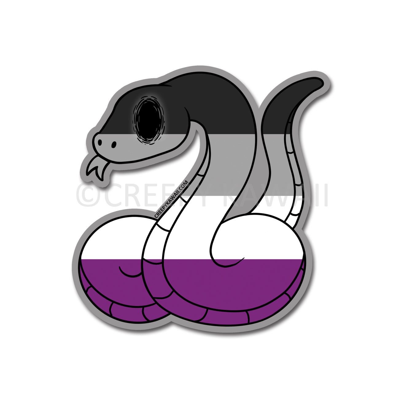 Year of the Snake - Asexual Colorway - 3 Inch Weatherproof Vinyl Sticker