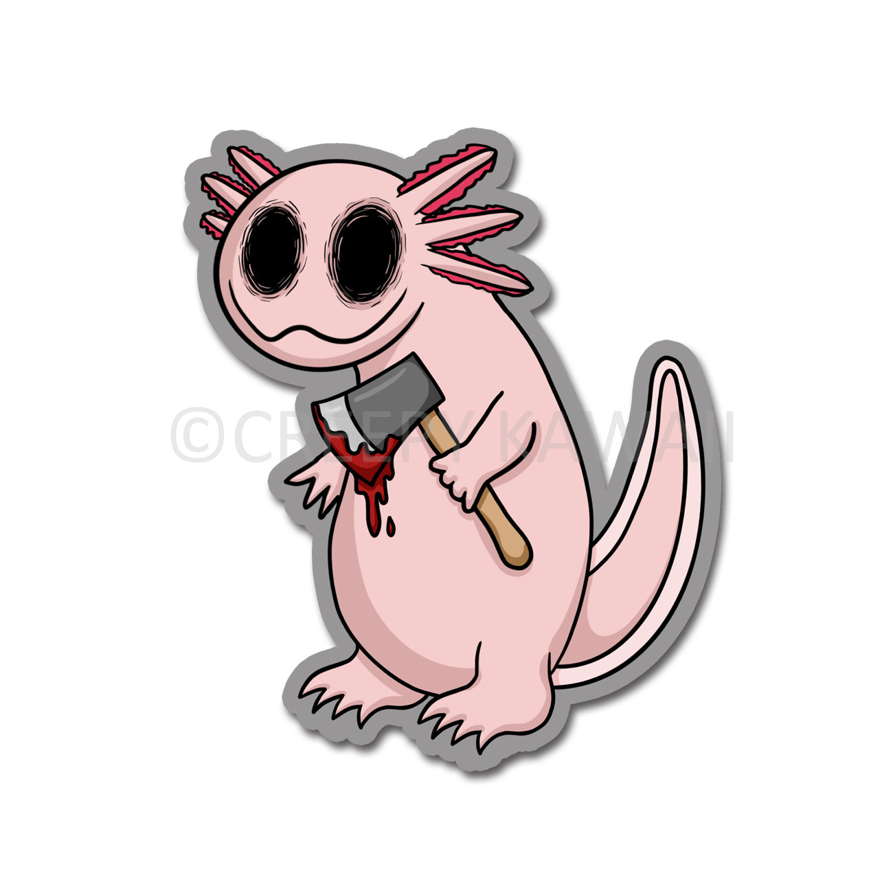 Axolotl - 3 Inch Weatherproof Vinyl Sticker