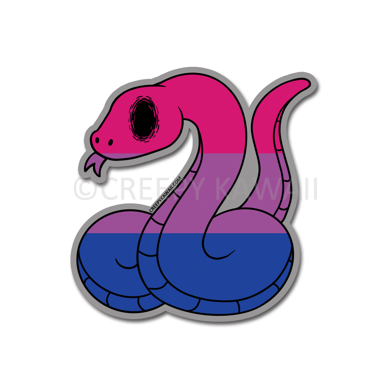 Year of the Snake - Bisexual Colorway - 3 Inch Weatherproof Vinyl Sticker