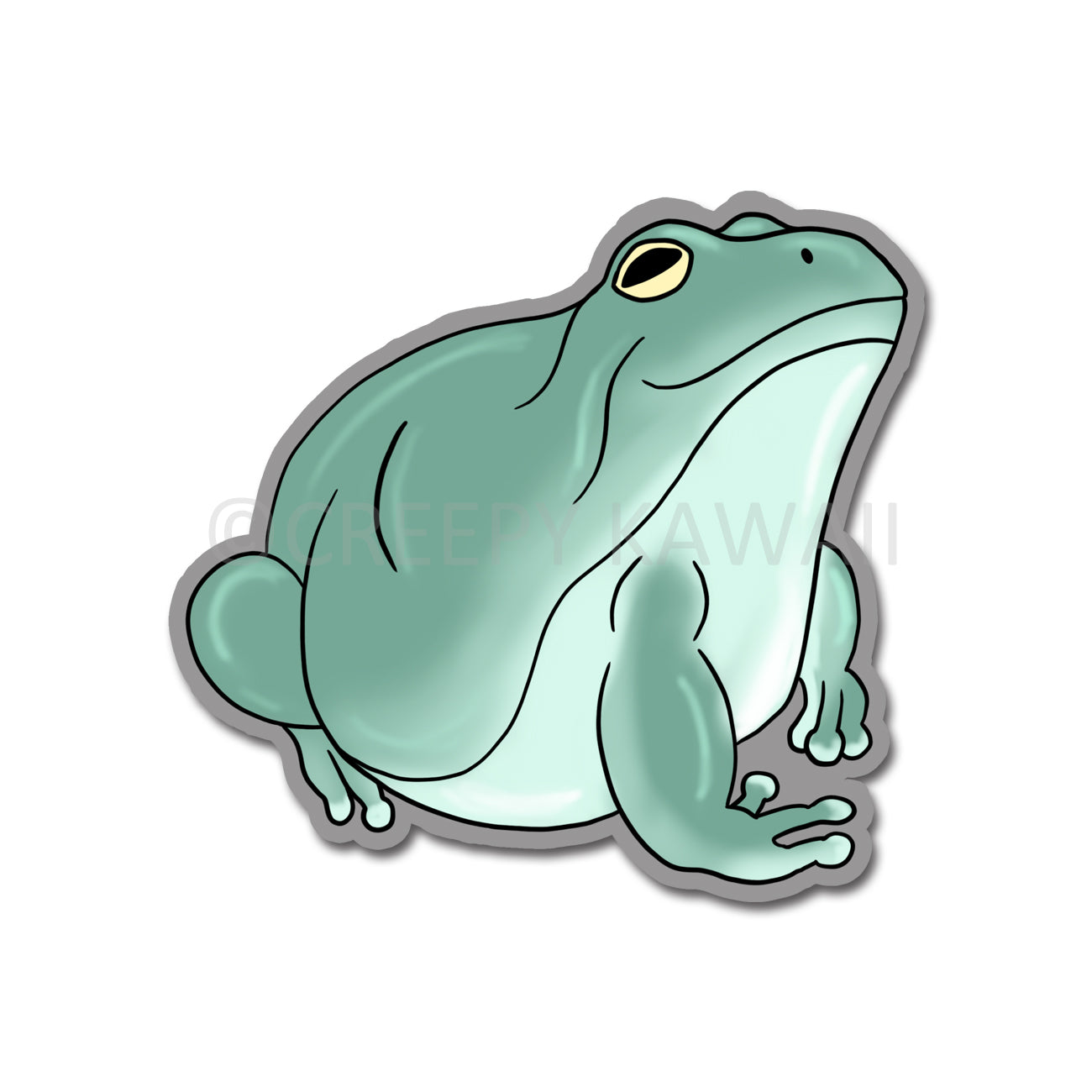 Chonky White's Tree Frog - 3 Inch Weatherproof Vinyl Sticker