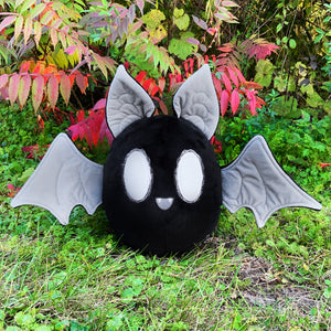 Black Monochrome Baby Bat Mochi Squish Plush Doll