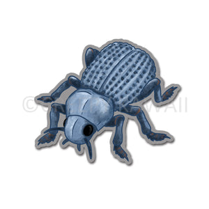 Blue Death-Feigning Beetle - 3 Inch Weatherproof Vinyl Sticker