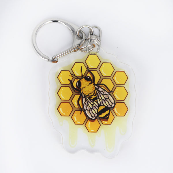 Honeybee - 2" Acrylic Charm Keychain