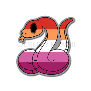 Year of the Snake - Lesbian Colorway - 3 Inch Weatherproof Vinyl Sticker