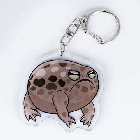 Big Mad Desert Rain Frog - 2" Acrylic Charm Keychain