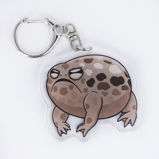 Big Mad Desert Rain Frog - 2" Acrylic Charm Keychain