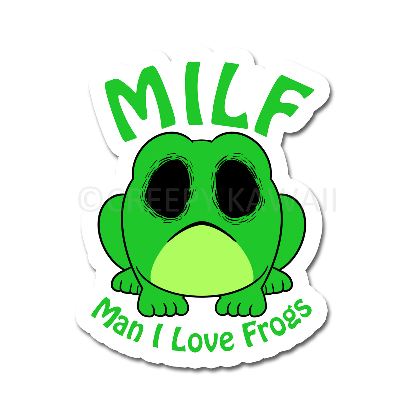 Man I Love Frogs - 3 Inch Weatherproof Vinyl Sticker