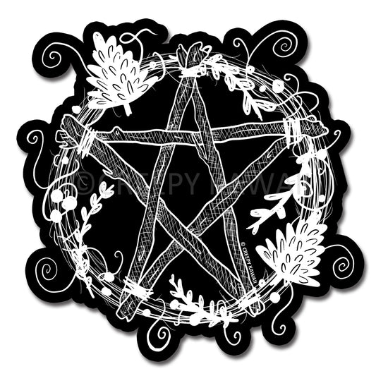 Nature Pentacle - 3 Inch Weatherproof Vinyl Sticker