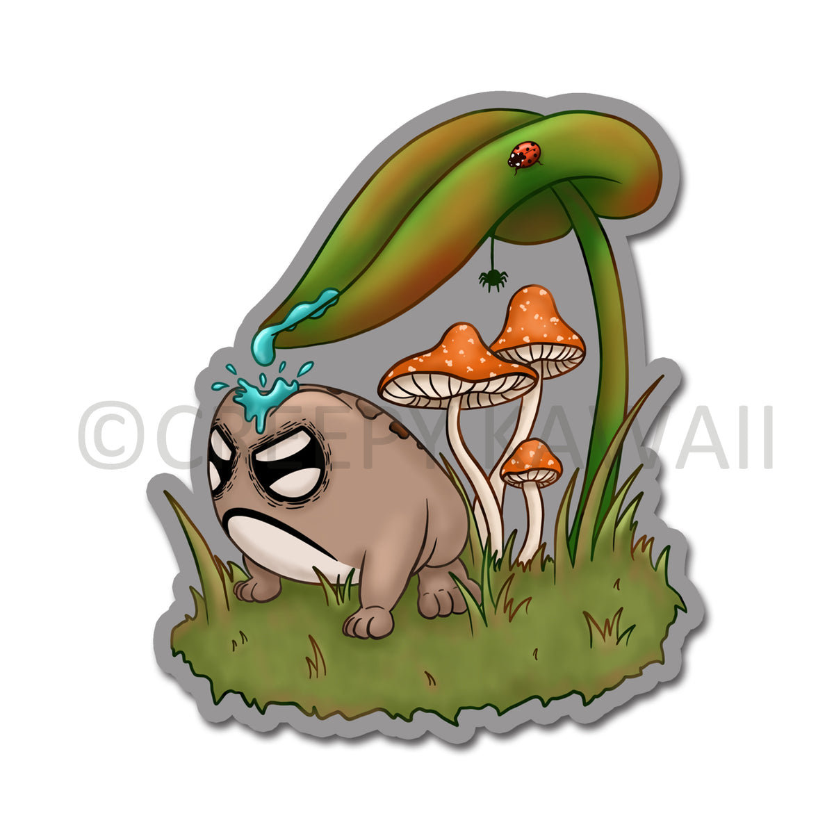 Potato Taking Cover - 3 Inch Weatherproof Vinyl Sticker