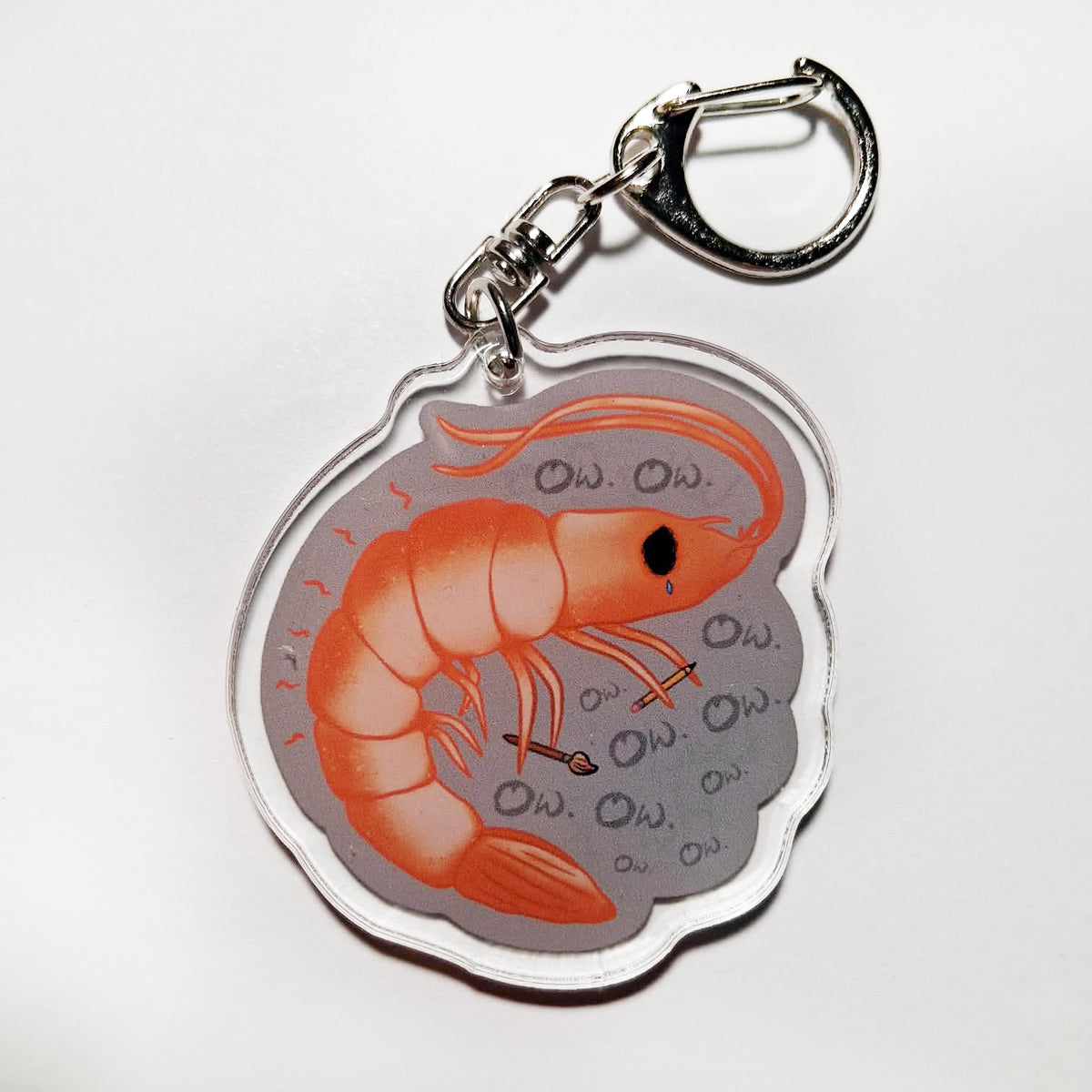 Shrimp Posture (Smaller Version) - 2" Acrylic Keychain