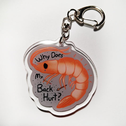 Shrimp Posture (Smaller Version) - 2" Acrylic Keychain