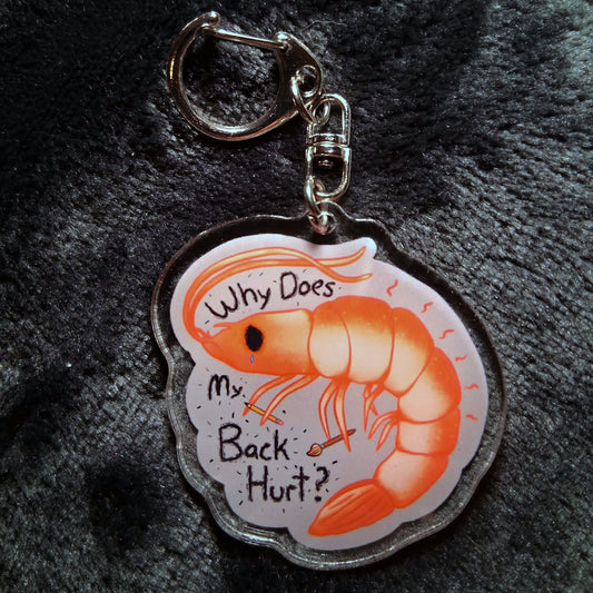 Shrimp Posture (Smaller Version) - 2" Acrylic Keychain