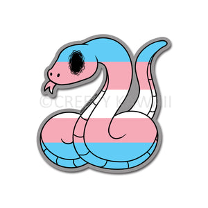 Year of the Snake - Transgender Colorway - 3 Inch Weatherproof Vinyl Sticker