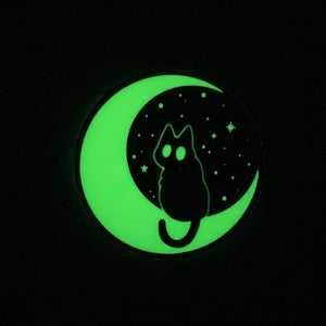 Glow in the Dark Moon Cerin - 3 Inch Weatherproof Vinyl Sticker - Creepy Kawaii