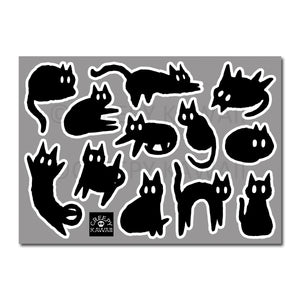 Void Cats Sticker Sheet - Creepy Kawaii