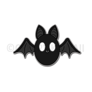 Black Baby Bat - 3 Inch Weatherproof Vinyl Sticker - Creepy Kawaii