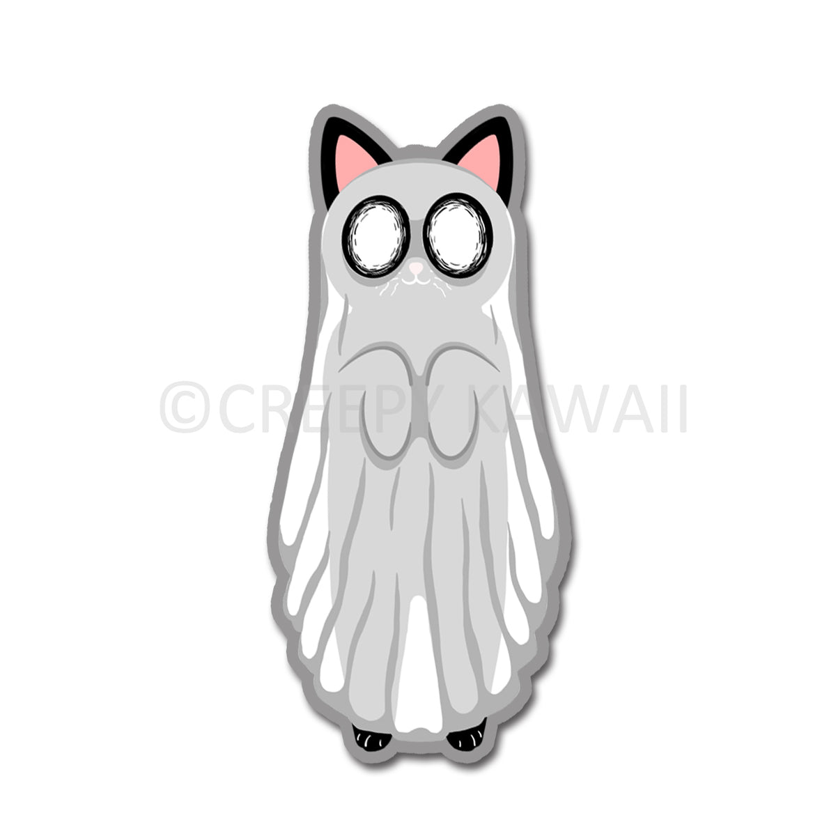 Ghost Cerin - 3 Inch Weatherproof Vinyl Sticker - Creepy Kawaii