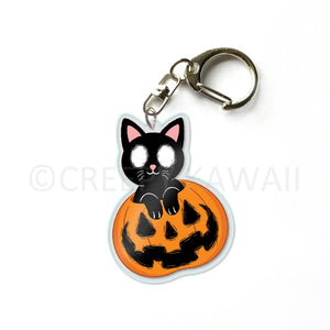 Pumpkin Cerin - 2" Acrylic Charm Keychain - Creepy Kawaii