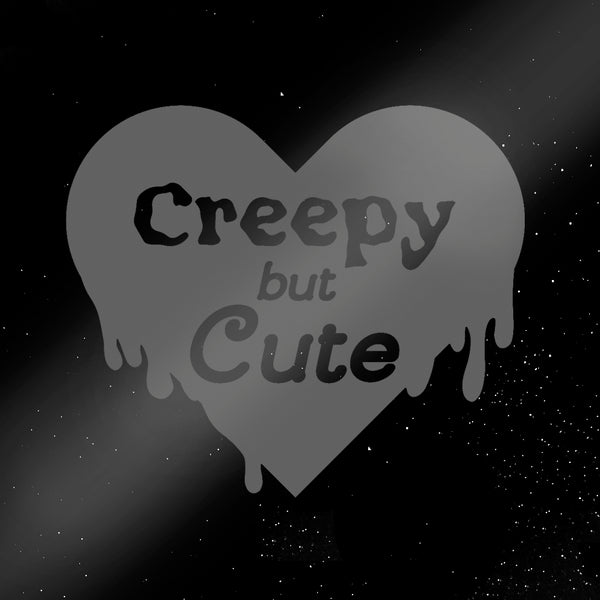 Creepy but Cute Dripping Heart - Vinyl Decal - Creepy Kawaii