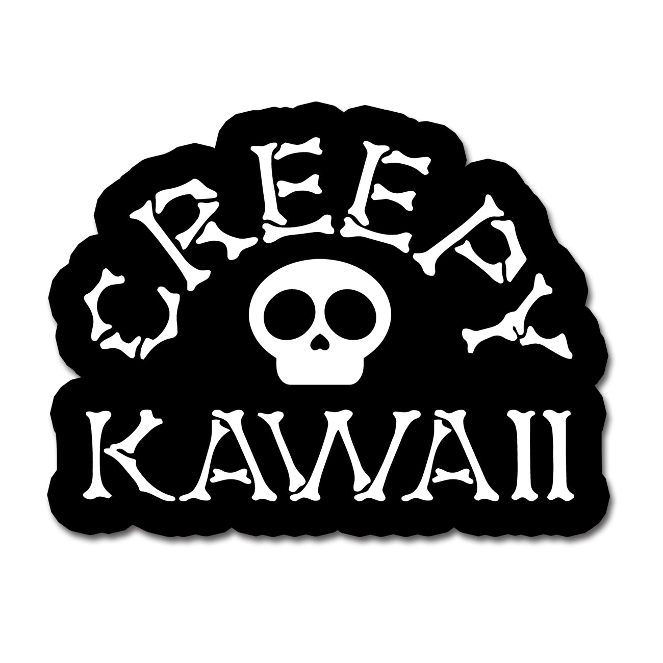 Creepy Kawaii Logo - 3 Inch Weatherproof Vinyl Sticker - Creepy Kawaii