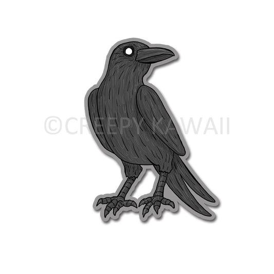 Crow - 3 Inch Weatherproof Vinyl Sticker - Creepy Kawaii