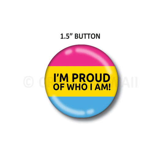 Proud LGBTAQ  - Pansexual - 1.5" Button - Creepy Kawaii