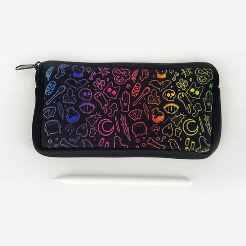 Just Witchy Things - Rainbow Pencil Pouch - Creepy Kawaii